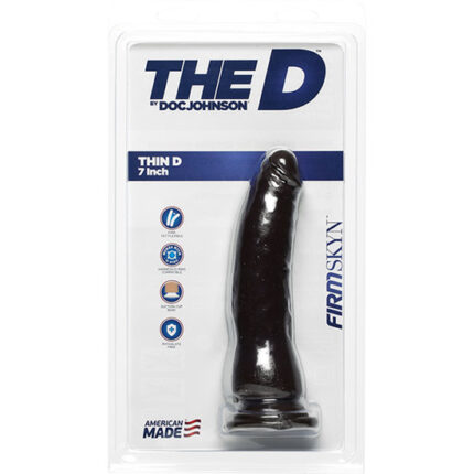 PENE REALISTICO DELGADO 17.78 CM FIRMSKYN - NEGRO - 002