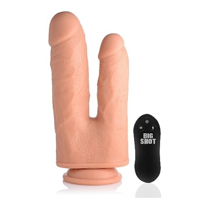 PENE REALÍSTICO DOBLE CON VIBRADOR 10 VELOCIDADES - 001