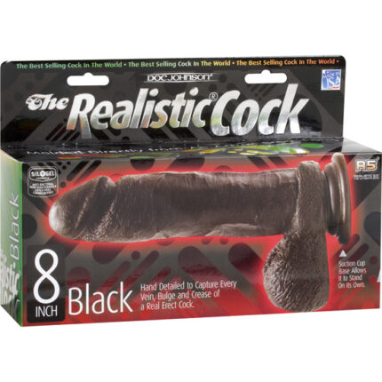 PENE REALISTICO NEGRO 20 CM. - 002