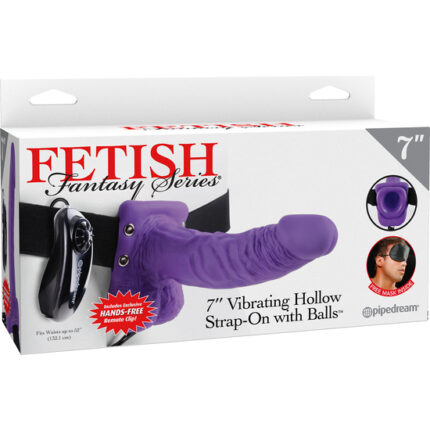 PENE REALÍSTICO VIBRADOR CON ARNÉS 19 CM MORADO - 002