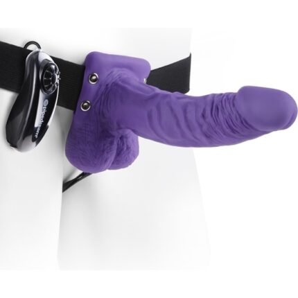 PENE REALÍSTICO VIBRADOR CON ARNÉS 19 CM MORADO - 001