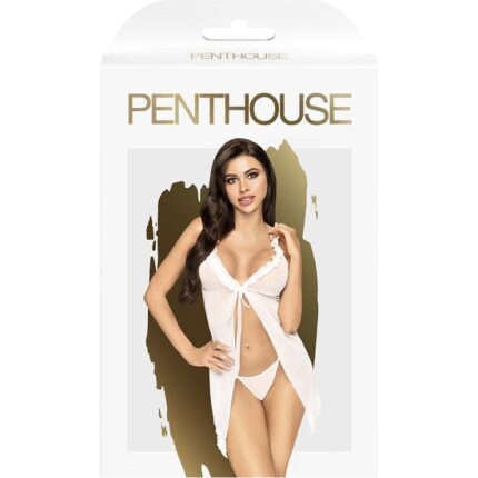 PENTHOSE AFTER SUNSET - BABYDOLL CON TANGA - BLANCO - 002