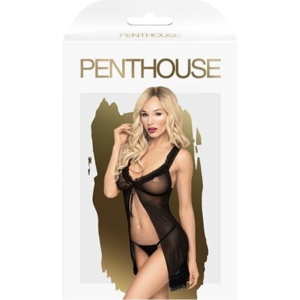 PENTHOSE AFTER SUNSET - BABYDOLL CON TANGA - NEGRO - 002