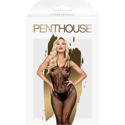 PENTHOUSE DIRTY MIND - BODY DE RED CON ENCAJE - NEGRO - 002