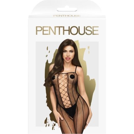 PENTHOUSE DROP-DEAD TASTY - BODY CON CRUCE DELANTERO - NEGRO - 002