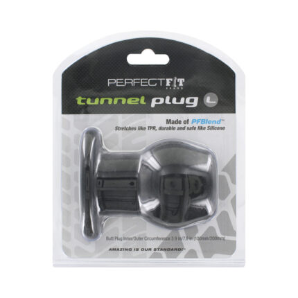 PERFECT DILDO FIT TUNNEL PLUG BLACK L - 002