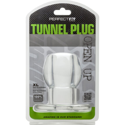 PERFECT FIT PLUG TUNNEL SILICONA TRANSPARENTE XL - 002