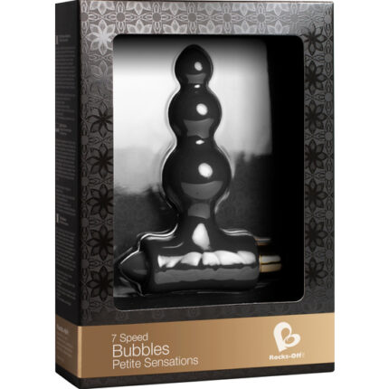 PETITE SENSATIONS BUBBLES PLUG VIBRADOR NEGRO - 002