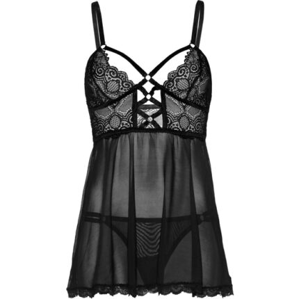 PICARDIAS CON TANGA DE ENCAJE - NEGRO - 002