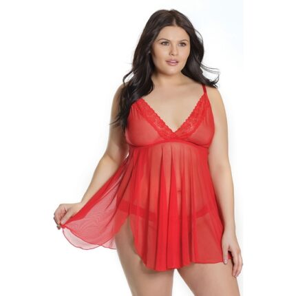 PICARDIAS CON TANGA FESTONEADO - ROJO - 001