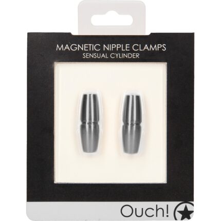 PINZAS MAGNÉTICAS PARA PEZONES - CILINDRO SENSUAL - GRIS - 002