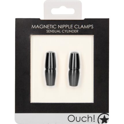 PINZAS MAGNÉTICAS PARA PEZONES - CILINDRO SENSUAL - NEGRO - 002