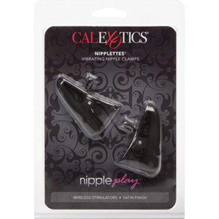 PINZAS PARA PEZONES CON VIBRADOR NEGRO - 002