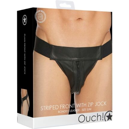 PLAIN FRONT WITH ZIP JOCK - NEGRO - 002