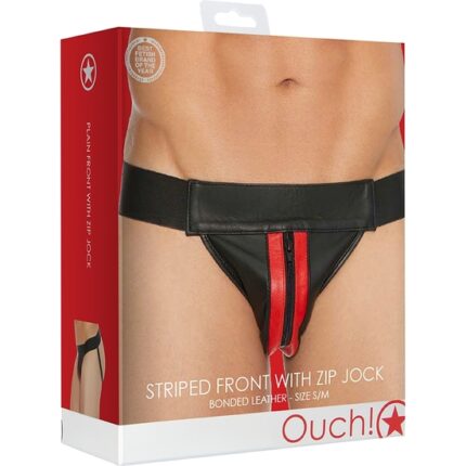 PLAIN FRONT WITH ZIP JOCK - ROJO - 002
