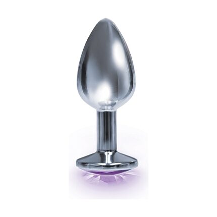 PLUG ACERO INOX CON PERLA REDONDA - MORADO - 001