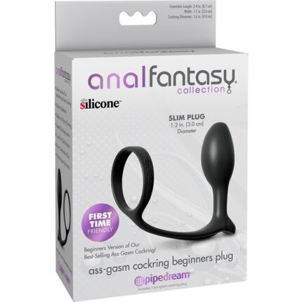 PLUG ANAL CON ANILLO PARA EL PENE NEGRO - 002