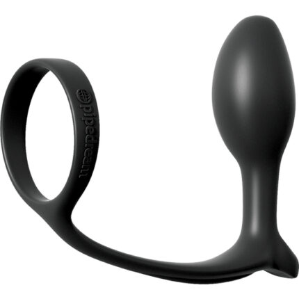 PLUG ANAL CON ANILLO PARA EL PENE NEGRO - 001