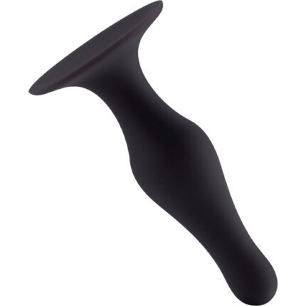 PLUG ANAL CON BASE SUCCIÓN - TALLA M - NEGRO - 002