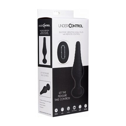 PLUG ANAL DE SILICONA CON MANDO - NEGRO - 002