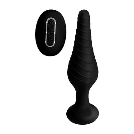 PLUG ANAL DE SILICONA CON MANDO - NEGRO - 001