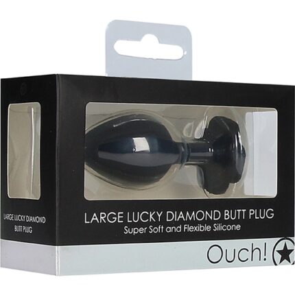 PLUG ANAL GRANDE LUCKY DIAMOND - NEGRO - 002