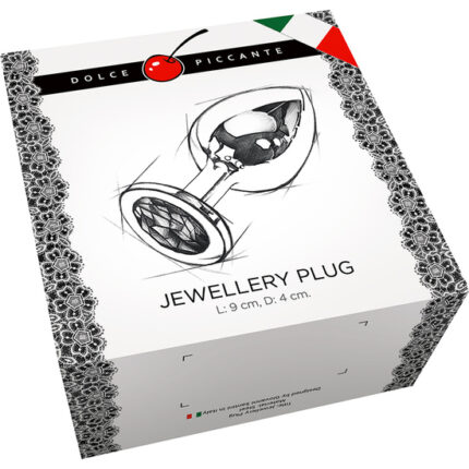 PLUG ANAL JEWELLERY LARGE PLATA / TURQUESA - 002