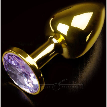 PLUG ANAL JEWELLERY SMALL GOLD BABY PURPLE - 001