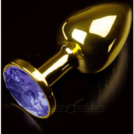 PLUG ANAL JEWELLERY SMALL ORO / AZUL - 001