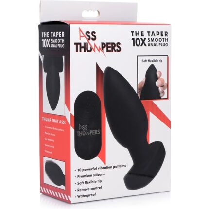 PLUG ANAL SMOOTH CON VIBRACIÓN CONTROL REMOTO - NEGRO - 002