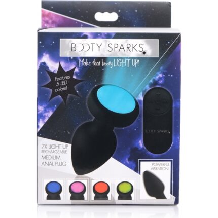 PLUG ANAL VIBRADOR DE SILICONA -MEDIO -NEGRO - 002