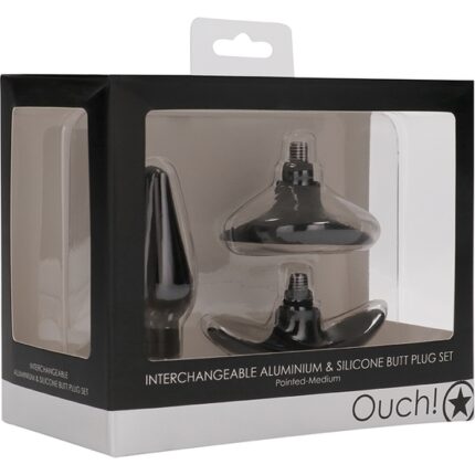 PLUG CON BASE INTERCAMBIABLE - MEDIANO PUNTEADO - NEGRO - 002