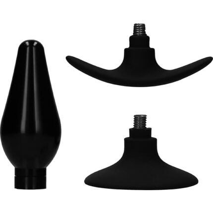 PLUG CON BASE INTERCAMBIABLE - MEDIANO PUNTEADO - NEGRO - 001