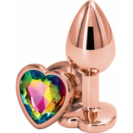 PLUG CORAZON PEQUEÑO - REAR ASSETS ROSE GOLD - ORO ROSADO - 001