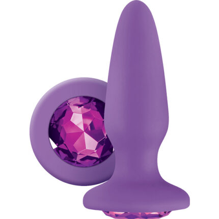 PLUG DE SILICONA CON GEMA - ROSA - 001