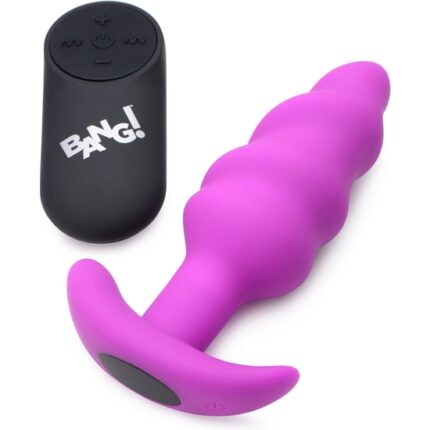PLUG DE SILICONA SWIRL CON 21X VIBRACIONES - MORADO - 001