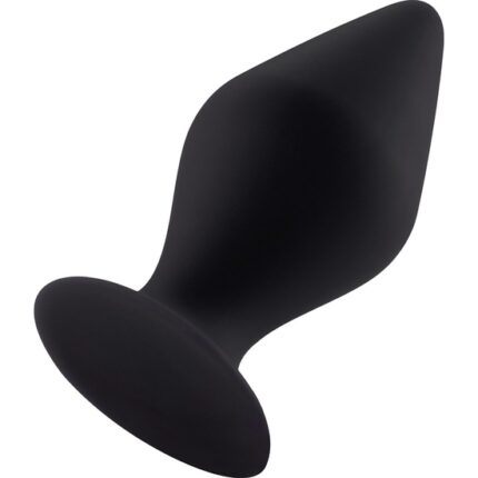 PLUG SILICONA CON BASE SUCCIÓN - PEQUEÑO - NEGRO - 002