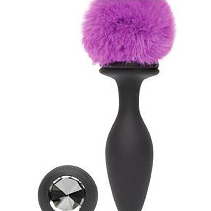 PLUG VIBRADOR GRANDE RECARGABLE - NEGRO Y MORADO - 001