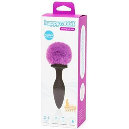 PLUG VIBRADOR MEDIANO  - NEGRO Y MORADO - 002