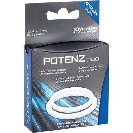 POTENZ DUO ANILLOS PENE MEDIANO- TRANSPARENTE - 002