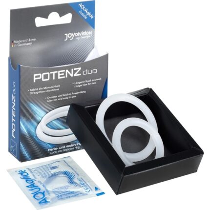 POTENZ DUO ANILLOS PENE MEDIANO- TRANSPARENTE - 001