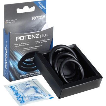 POTENZPLUS KIT DE 3 ANILLOS PARA EL PENE (S