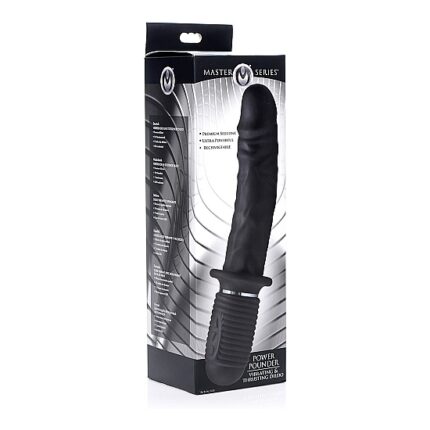 POWER POUNDER PENE VIBRADOR DE SILICONA - NEGRO - 002