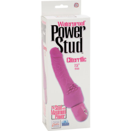 POWER STUD CLITERRIFIC VIBRADOR REALÍSTICO ROSA - 002