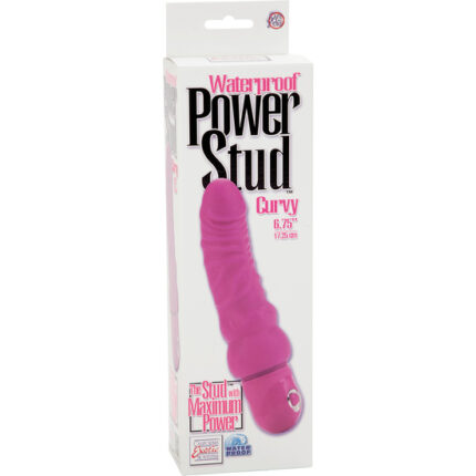 POWER STUD CURVY VIBRADOR REALÍSTICO ROSA - 002