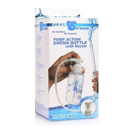 PUMP ACTION ENEMA BOTELLA CON DOSIFICADOR - TRANSPARENTE - 002