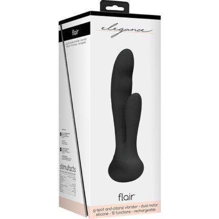 PUNTO G Y CLITORIAL VIBRADOR FLAIR NEGRO - 002