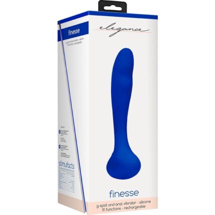 PUNTO G Y PRÓSTATA VIBRADOR FINESSE AZUL - 002