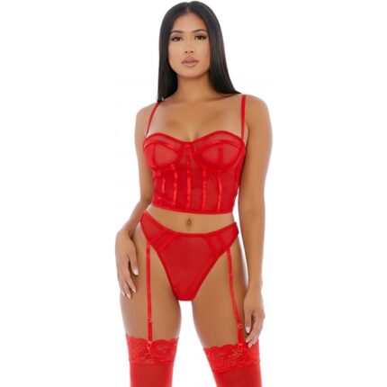 PUT O-RING ON IT LINGERIE SKIRT ROJO - 001