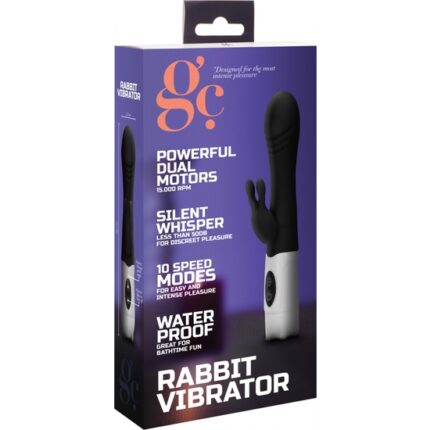 RABBIT VIBRADOR RAMPANTE - NEGRO - 002